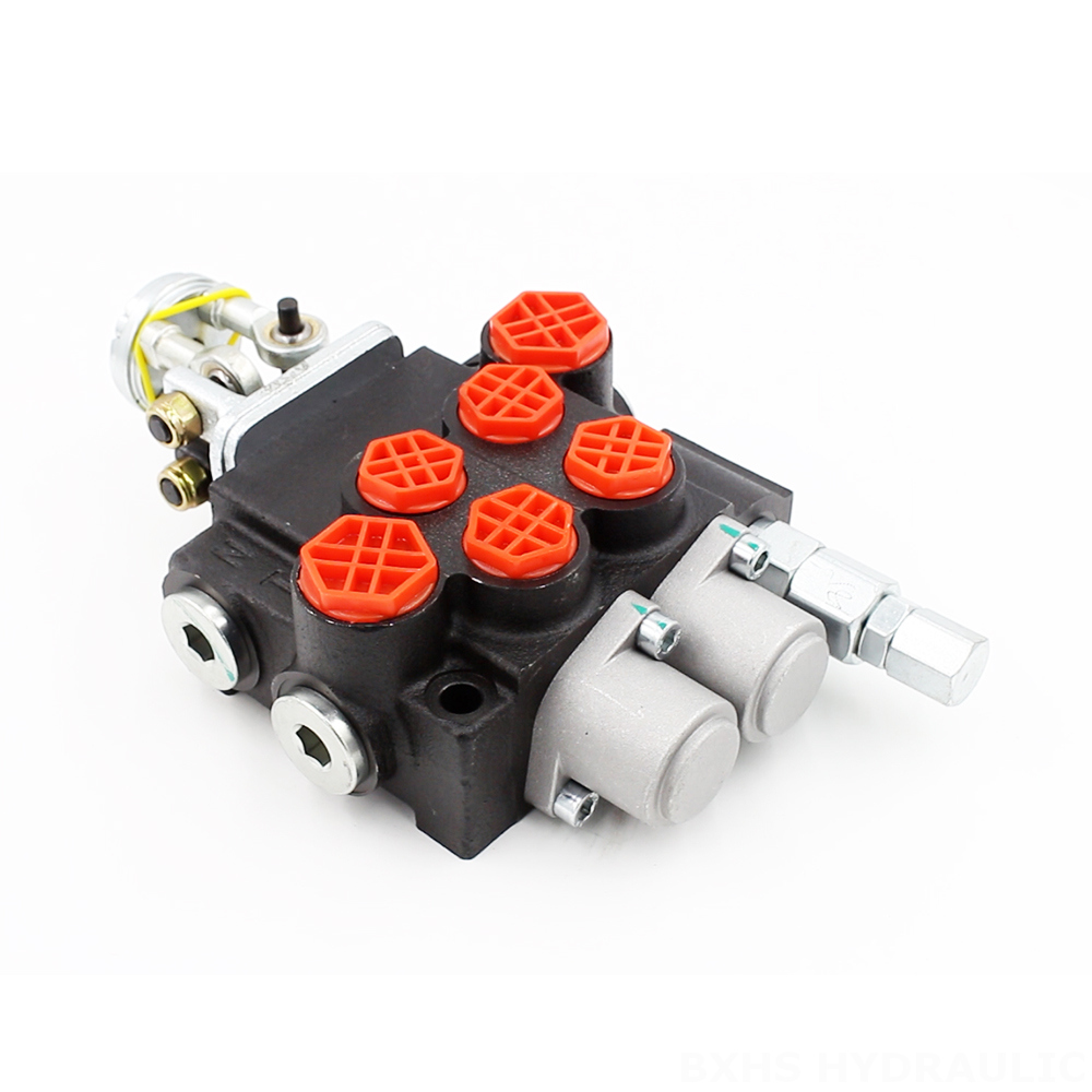 P40-2OT Manuale e joystick 2 Spool Valvola direzionale monoblocco image